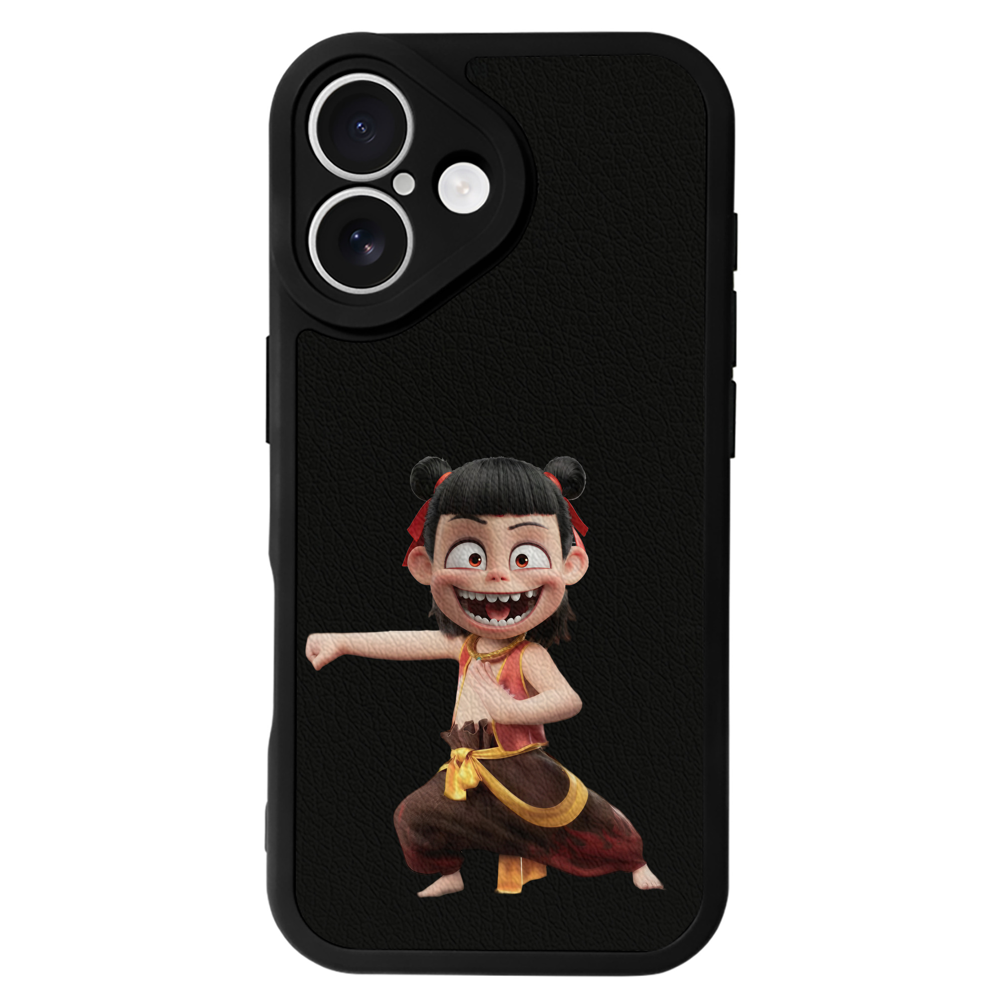 （画像用） Ne Zha 2 ナタ 魔童の大暴れ 【iPhone 16シリーズ対応】シリコンスマホケース（レザー調） 材質：シリコン